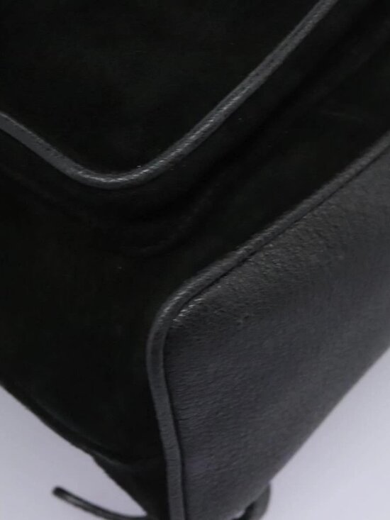 GUCCI Bamboo Backpack Suede Leather Black Gold 003 58 0016 Auth nb144 main image 15